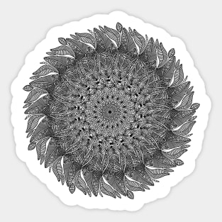 Mandala Leaf Universe Meditation Sticker